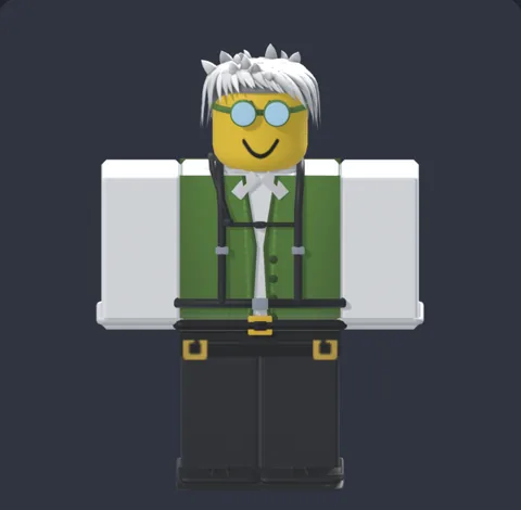 Doctor Kaboom, with white hair and goggles