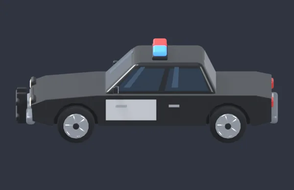 Black police car