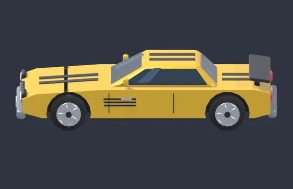 Yellow sports car